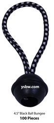 4.5" (100 pieces) Black Premium Quality Ball Bungee