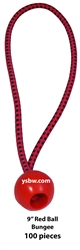 9" (100 pieces) Red Premium Quality Ball Bungee - MBRM-100