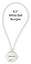8.5" (10 pieces) White Premium Quality Ball Bungee