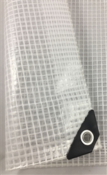 Clear Tarp 20 X 40 14 mil Clear Greenhouse Tarp UV Resistant Fiber Reinforced 